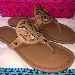 Tory Burch Miller sandal patent leather. Size 8